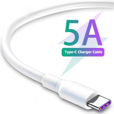 China Mobile Phone Fast Charging 5A USB Type C Cable For Samsung Xiaomi Huawei Mobile Phone Charging Wire Black White Cable for sale