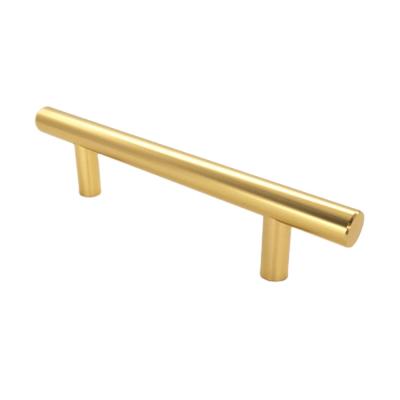 China Modern T Bar Cabinet Pulls Black 128mm Living Room Furniture Cabinet Door Handle Edge Pull for sale