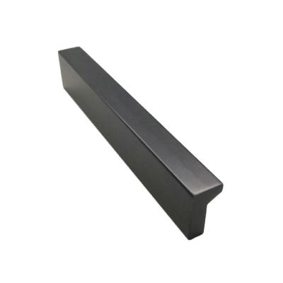 China Wholesale Modern Matt Black Aluminum Profile Cabinet Handle Kitchen Furniture Hardware Wardrobe Drawer Bedroom Handle for sale