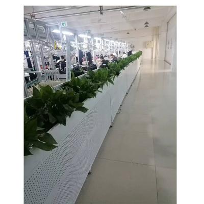 China Industrial Modern Decoration Factory Garment Factory Office Divides Flower Shelf Feature Wall for sale