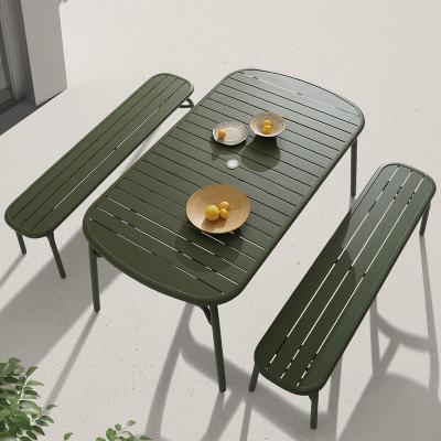 China Fashion Beautiful Durable Portable Outdoor Garden Furniture Aluminum Dining Set Of 3 for sale