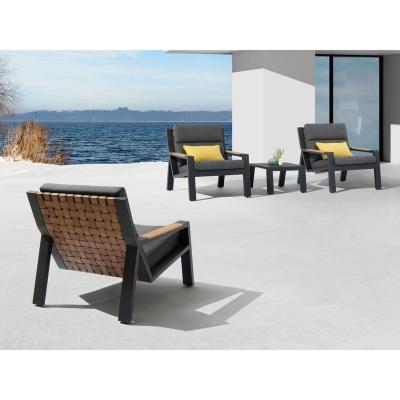 China Durable new design furniture Alu outdoor rattan. Side Table and Chair Set for sale