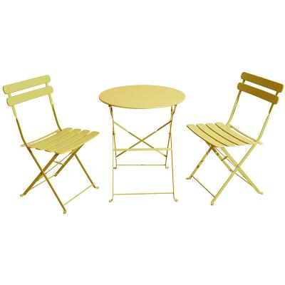 China Lightweight Outdoor Leisure Folding Patio Garden Furniture 2 Chairs And Table Sets for sale