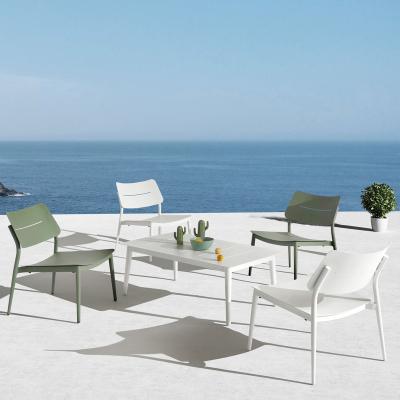 China Modern Outdoor Modern Comfortable Relax Aluminum Table Chair Series Beach Patio For Event for sale