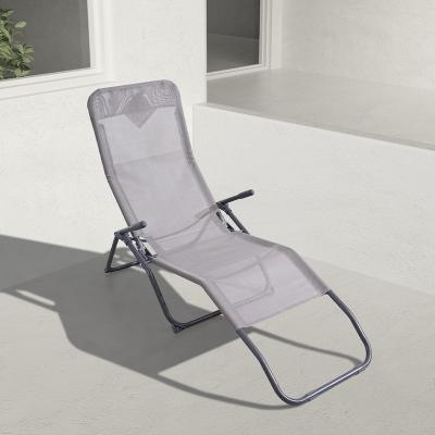 China Cheap Outdoor Lightweight Portable Convenient Iron Sun Lounge Pool Chair for sale