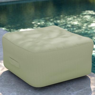 China Comfortable Modern Outdoor Footstool Leisure Bench Storage Green Portable Ottoman Stool for sale