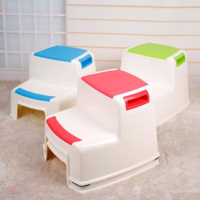 China Contemporary Wal-Mart Non-Slip Small Toilet Hot Selling 2 Step Plastic Stool For Kids for sale