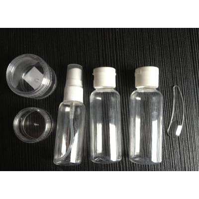 China Beverage Clear Plastic Travel Kit Cosmetic Bottle Set for sale