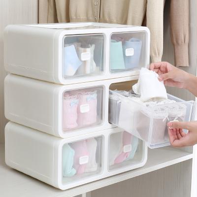 China New Design Sustainable PP Underwear Storage Drawer Strong Useful Plastic Cabinet, Underwear Storage Box for sale