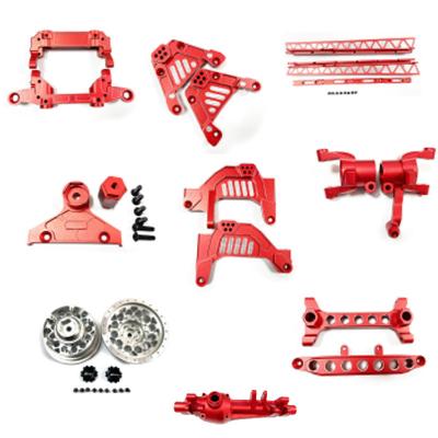 China Vehicles & Remote Control Toys CNC RC Car Parts Front/Rear Bumper Shock Aluminum Tower For 1/6 RC Crawler Axial SCX6 Upgrade Parts Red for sale