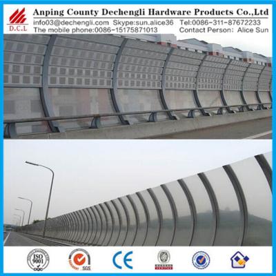 China Steel Or Aluminum Sound Barrier / Large Soundproof Arc Shaped Acoustic Barrier Wall for sale