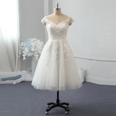 China Ivory knee length short ballerina skirt wedding dresses classic styles for sale