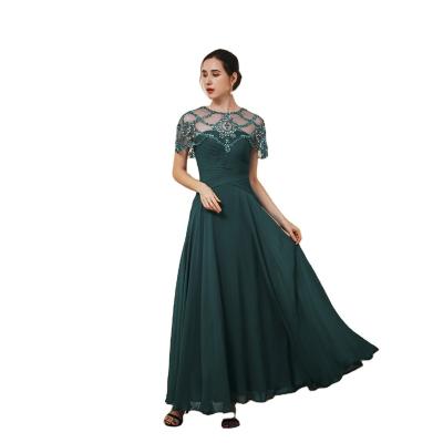 China Wholesale Wedding Lace Wrap Sleeves Prom Dress A-line Green Turquoise Wine Red Long Bridesmaid Dresses for sale