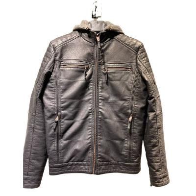 China Lord Chris Pratt Biker Clothing Short Brown Color Autumn And Winter Waterproof High Quality Leather Jacket With Hood for sale