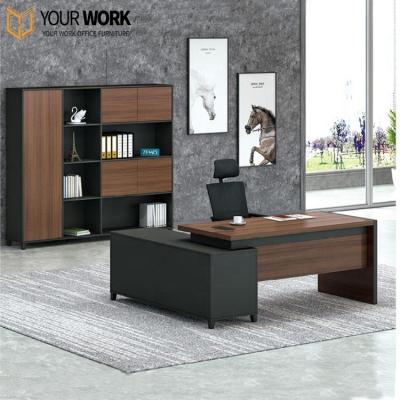 China Modern Office Furniture MDF Office Features Executive Desk Convertible Wood Table for sale