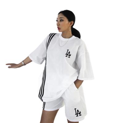 China 2021 high quality custom made ladies clothing cotton breathable comfortable sports running oversized women clothing two piece set for sale