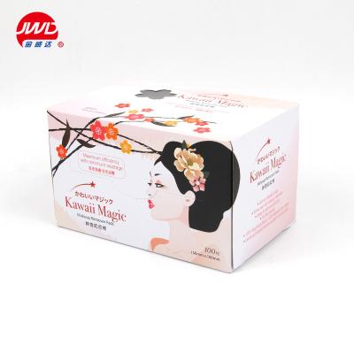 China Custom Materials Japan New Design Recycled Cosmetic PVC Window Cosmetic Paper Box For Makeup Remover Pads for sale