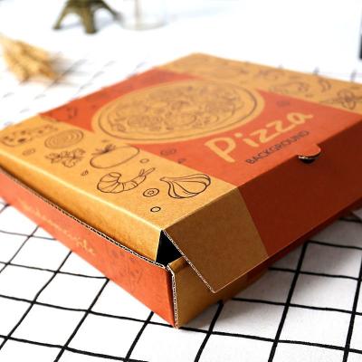 China Recycled Materials Cheap Custom Printed 9inch White Corrugated Food Paper Pizza Packaging Boxes With Logo for sale