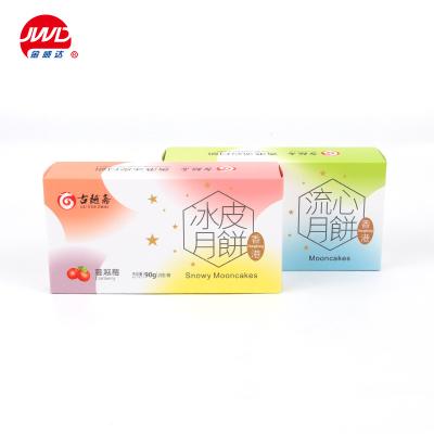 China Guangzhou Recyclable Different Sizes Design Custom Luxury Snowy Mooncake Paper Packaging Box for sale