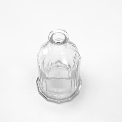 China 260ml Aromatherapy Matte Transparent Glass Round Diffuser Bottle Bottom Aromatherapy Oil Bottle for sale