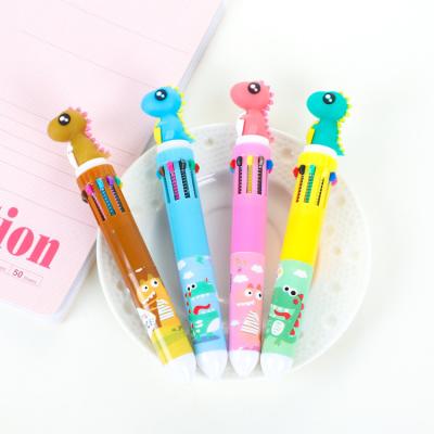 China New products kids stationery kawaii cartoon pattern ten colors eco-friendly ballpoint pen for sale