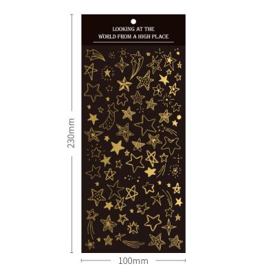 China Cheap Smooth Surfaces Price Gold Foil Labels Stickers Waterproof Personalized Hot Stamping Clear Stickers for sale