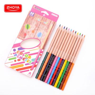 China Eco-friendly Promotional Pencil Factory 12 Pcs Kit Sketch Pencils , Display Box Packing Colored Pencils Art Set Professional Colored Pencils for sale