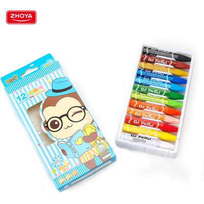 China 2021 Soft Suction Capacity New Products Design Crayons Non Toxic For Children 12 Colors Soft Oil Pastel for sale