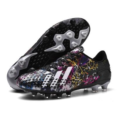 China 2023 Men's EVA Soccer Boots Soccer Cleats Performance Shoe Outdoor Soccer Shoes EVA Striped Pattern Front Cut Out Low Cleats for sale