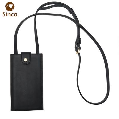 China Universal For Different Phone Models Shape Real Leather Cross Body Cell Phone Shoulder Bag Purse Mobile Phone Bags for sale