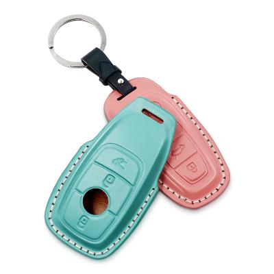 China New Car Accessories Durable Luxury Leather Key Holder Custom Car Key Case Cover for sale