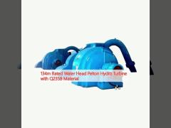 134m Rated Water Head Pelton Hydro Turbine with Q235B Material