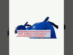 Altitude Water Head Range Pelton Hydro Turbine at 600r/min Rated Speed for Automatic and Manual Operation