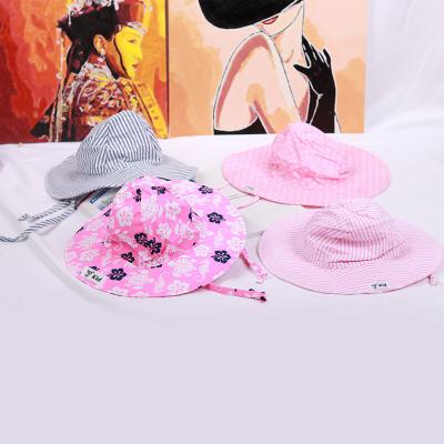 China Children's sunshade hat set kaavie children's bucket hats children's sun hats UV protection era soft polyester for sale