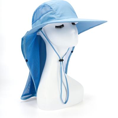 China Character UV Protection Neck Cover Back Caps Summer Outdoor Flapper Hat Flapper Shade Neck Caps UPF 50+ Back Hats for sale