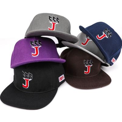 China JOINT Custom Wool 3D Embroidery Snapback Hat Hip Hop Hat for sale