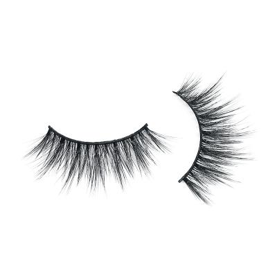 China 3D False Mink Fake Eyelashes Customized High Quality Popular Crisscross Mink Effect 3D Silk Eyelash for sale