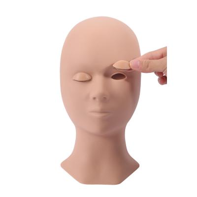 China Hot Selling High Quality Replaceable Eye Mannequin Extension Practice Eyelash Extension Master Mannequin With Eyelids for sale