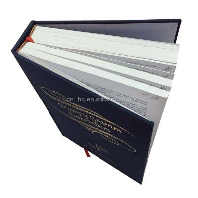 China paper & Cheap Thick Cardboard Custom 1 Color Printing Hardcover Book With Cloth Cover for sale