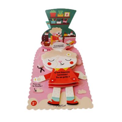 China Fashion Custom 3D Die Cut Printing Kids Education Pop Activity Girl Board Book for sale