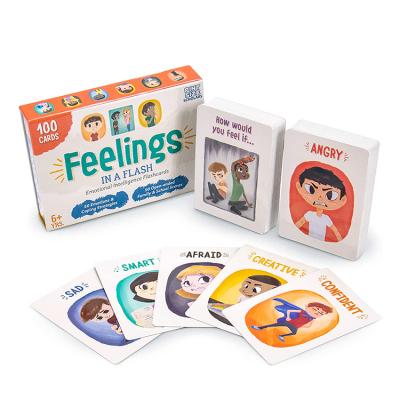 China Custom Professional Kids Paper and Plastic Kids Learning Educational Flash Card Thick Printing for sale