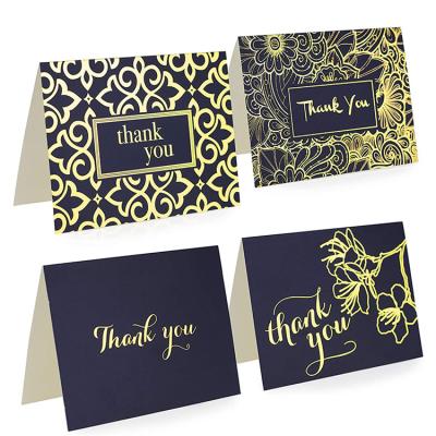 China China Amazon Hot Sale 20 40 50 100 Packs Per Box With Lick Glue Envelope Mounted Gold Foil Stamping Thank You Card Printing for sale