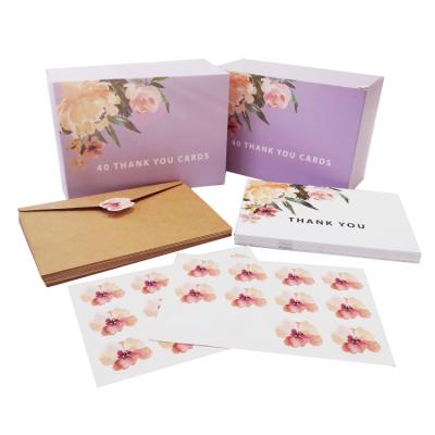 China China Amazon 20 50 100 150 With Lick Glue Envelope Kraft Paper Thank You Shopping Card for sale