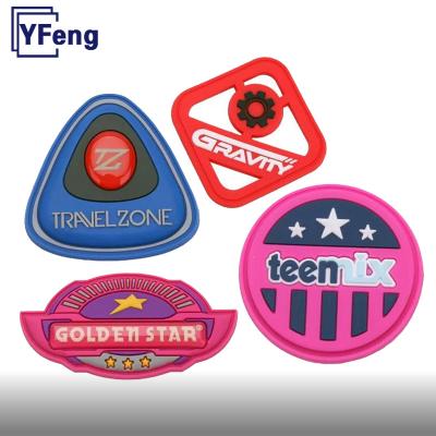 China high quality 3D printing logo bag 3D soft PVC silicone label patch rubber tag for sale