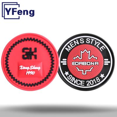 China Handmade Free Sample Custom Logo Iron On Soft Rubber Clothing Bag 3D PVC Silicone Label Patch Tag for sale