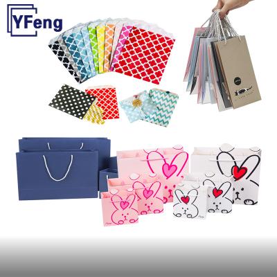 China Wholesale Customized Deboss Logo Wedding Gift Cardboard Kraft Paper Recyclable Universal Hot Stamping Copy White Bag With Handle for sale