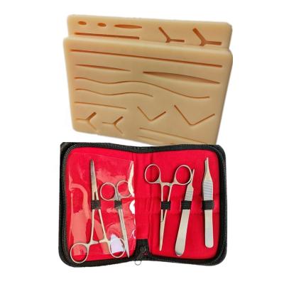 China Realistic Simulation Suture Practice Kit for Medical Students Surgical Training with Silicone Wound Pad for sale