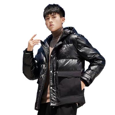 China New Anti-wrinkle winter down jacket 90% high-grade white duck down solid color cotton down jacket for men for sale