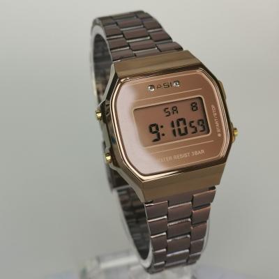 China Alarm Mens And Womens Digital High End Watches Golf Mens Watch Gold Color Digital Watch for sale