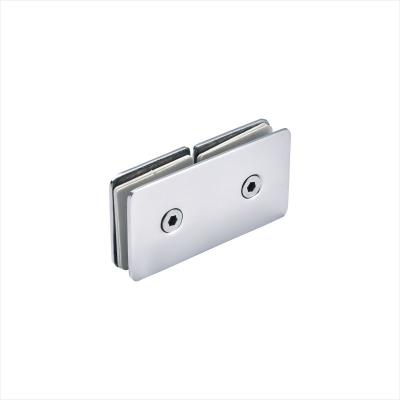 China 180 Degree Stainless Steel Glass to Flange Glass Shower Door Accessories Bathroom Connector Fitting Flange for sale